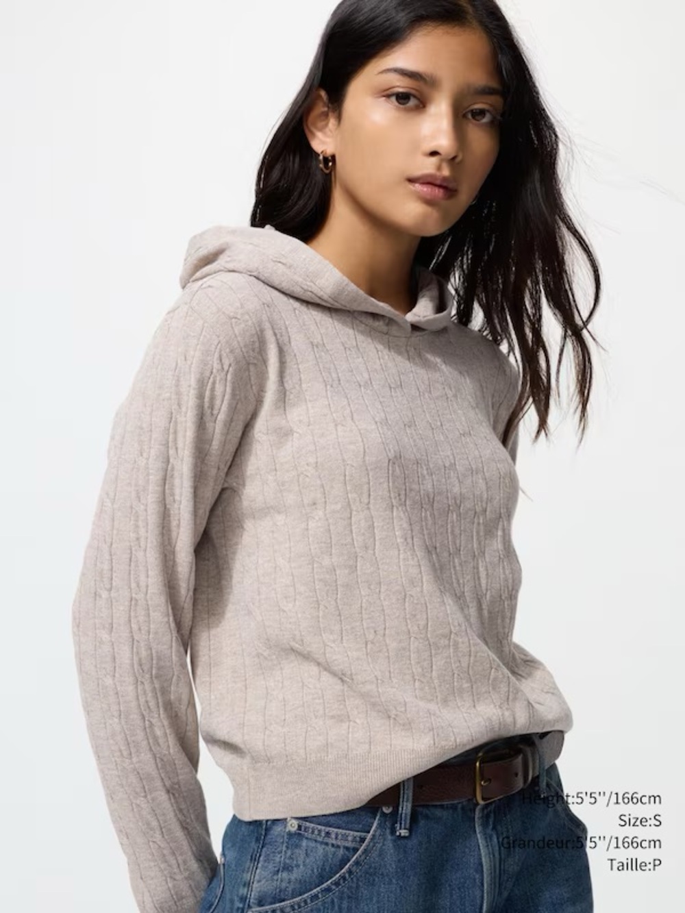 Uniqlo Cable Knit Sweater Set - Taupe - Picture 5 of 7